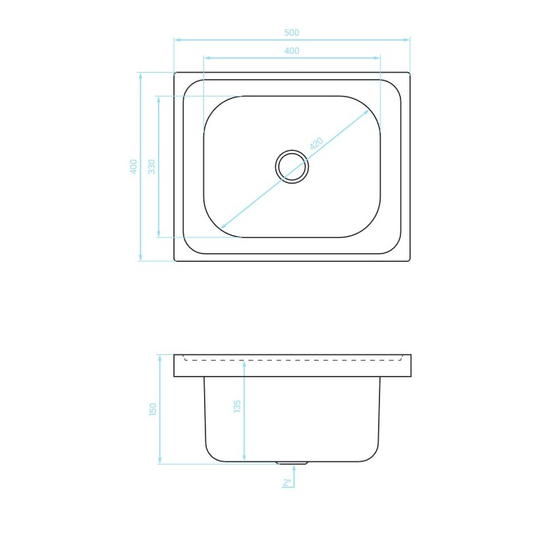 Zlewozmywak Jednokomorowy Metalowy EKO Zlewozmywak Jednokomorowy Metalowy EKO