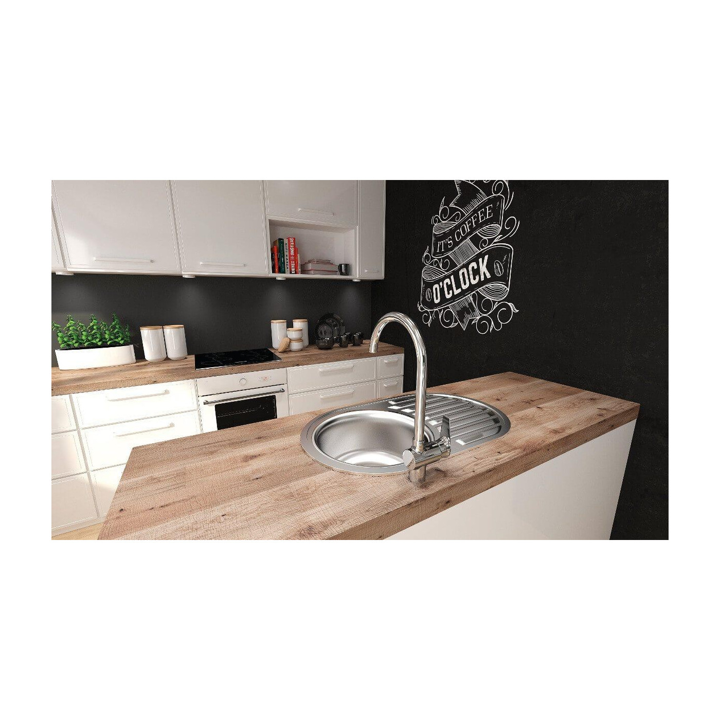 Zlewozmywak Jednokomorowy Metalowy z Ociekaczem Faro