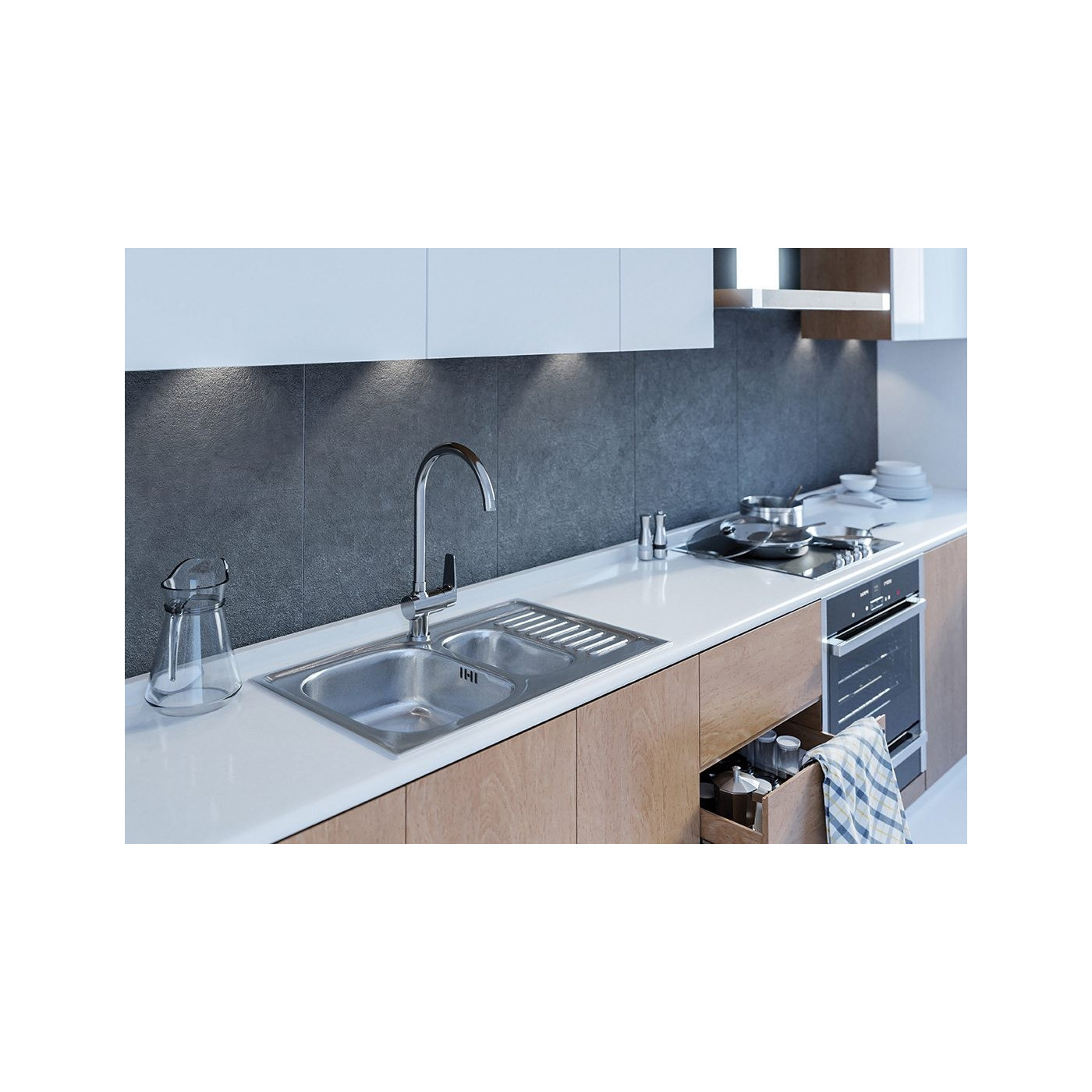 Zlewozmywak Jednokomorowy Metalowy z Ociekaczem  Junak