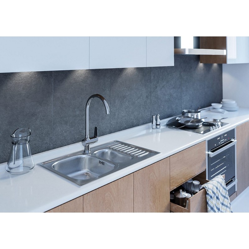 Zlewozmywak Jednokomorowy Metalowy z Ociekaczem  Junak