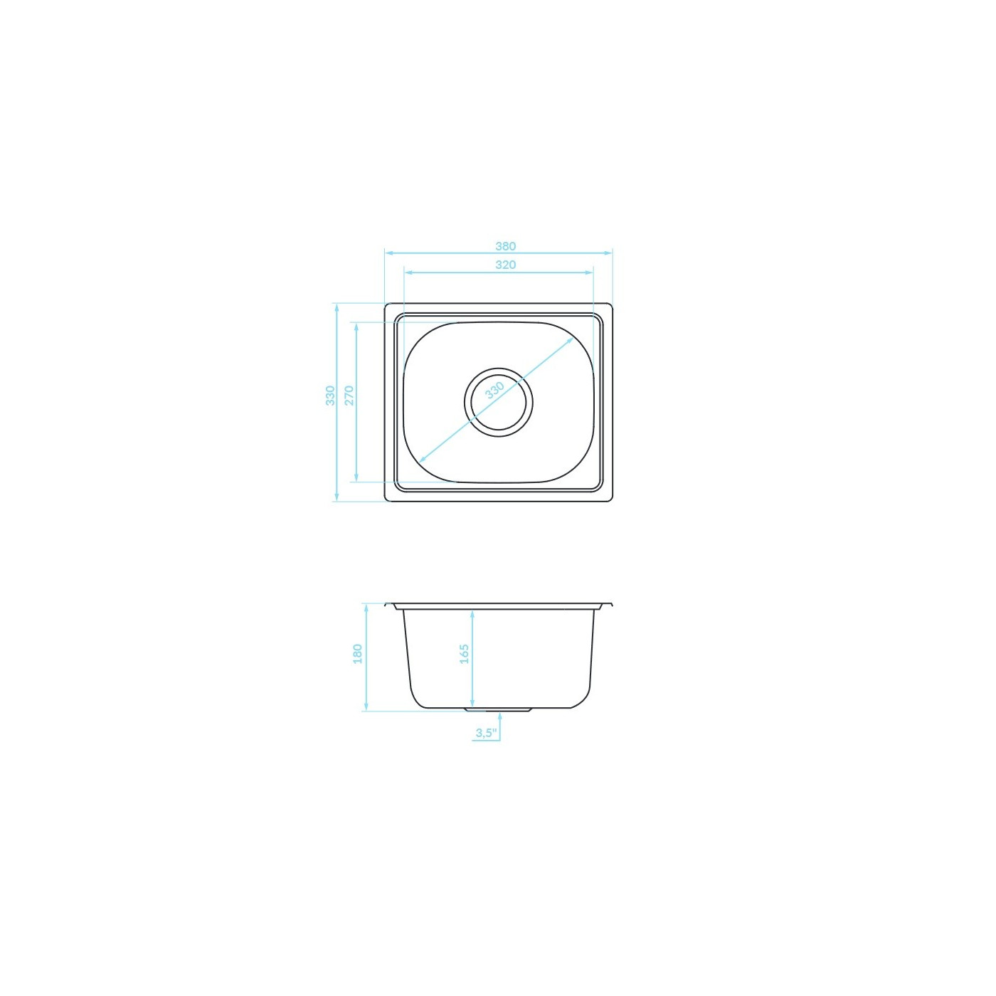 Zlewozmywak Jednokomorowy Metalowy MIKA