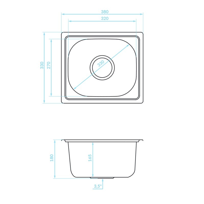 Zlewozmywak Jednokomorowy Metalowy MIKA