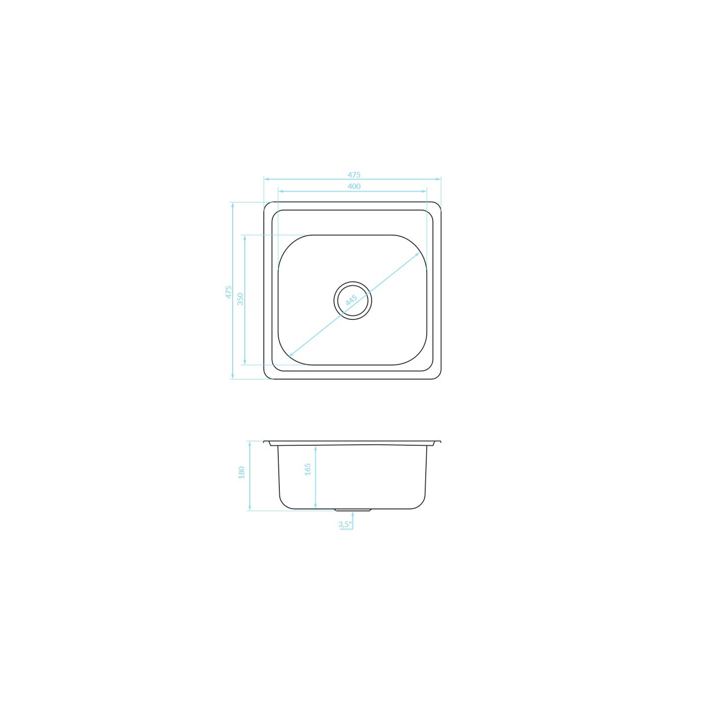 Zlewozmywak Jednokomorowy Metalowy Standard