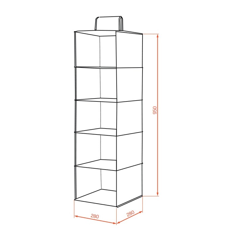 Organizer wiszący do Szafy 5 Półek Regał Jamajka Organizer wiszący do Szafy 5 Półek Regał Jamajka