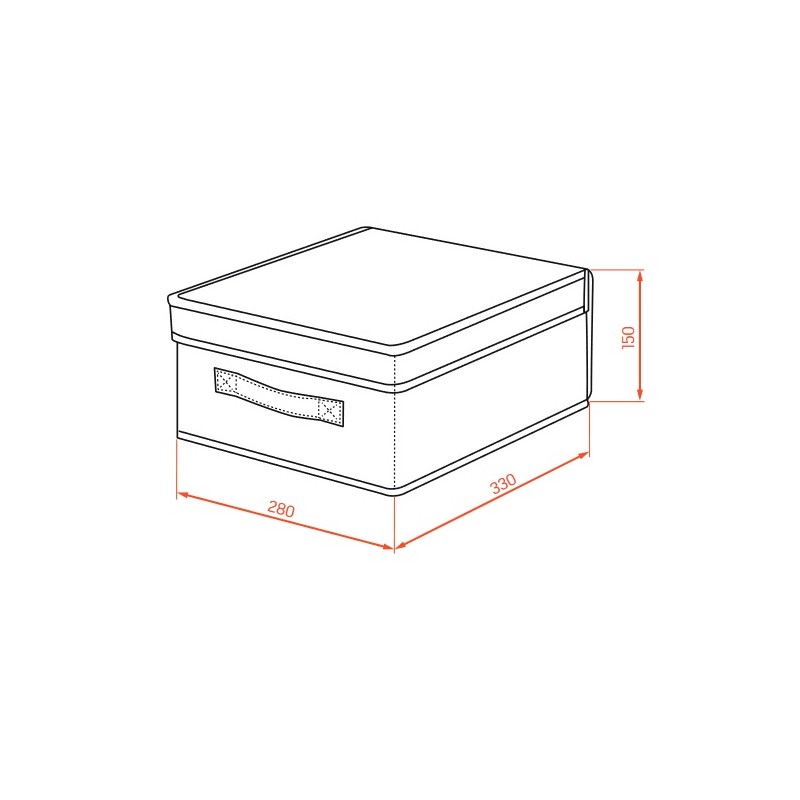 Pudełko do Przechowywania z Pokrywką Tekstylne