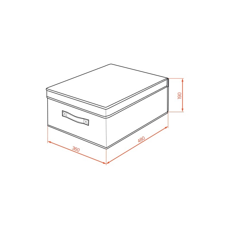 Pudełko do Przechowywania Tekstylne z Pokrywką