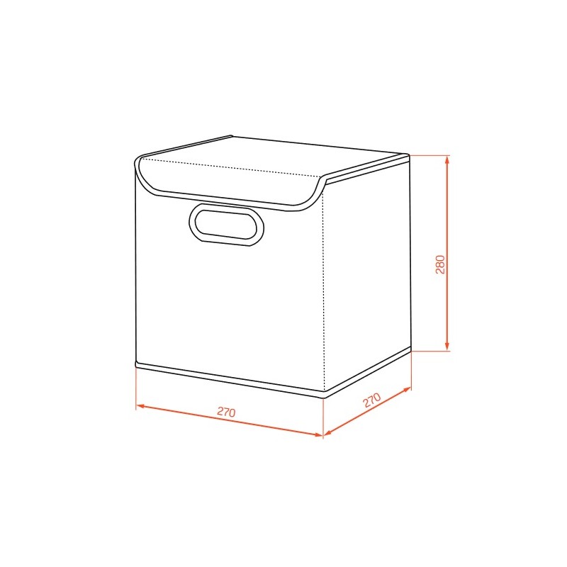 Pudełko do Przechowywania Tekstylne z Pokrywką Duże