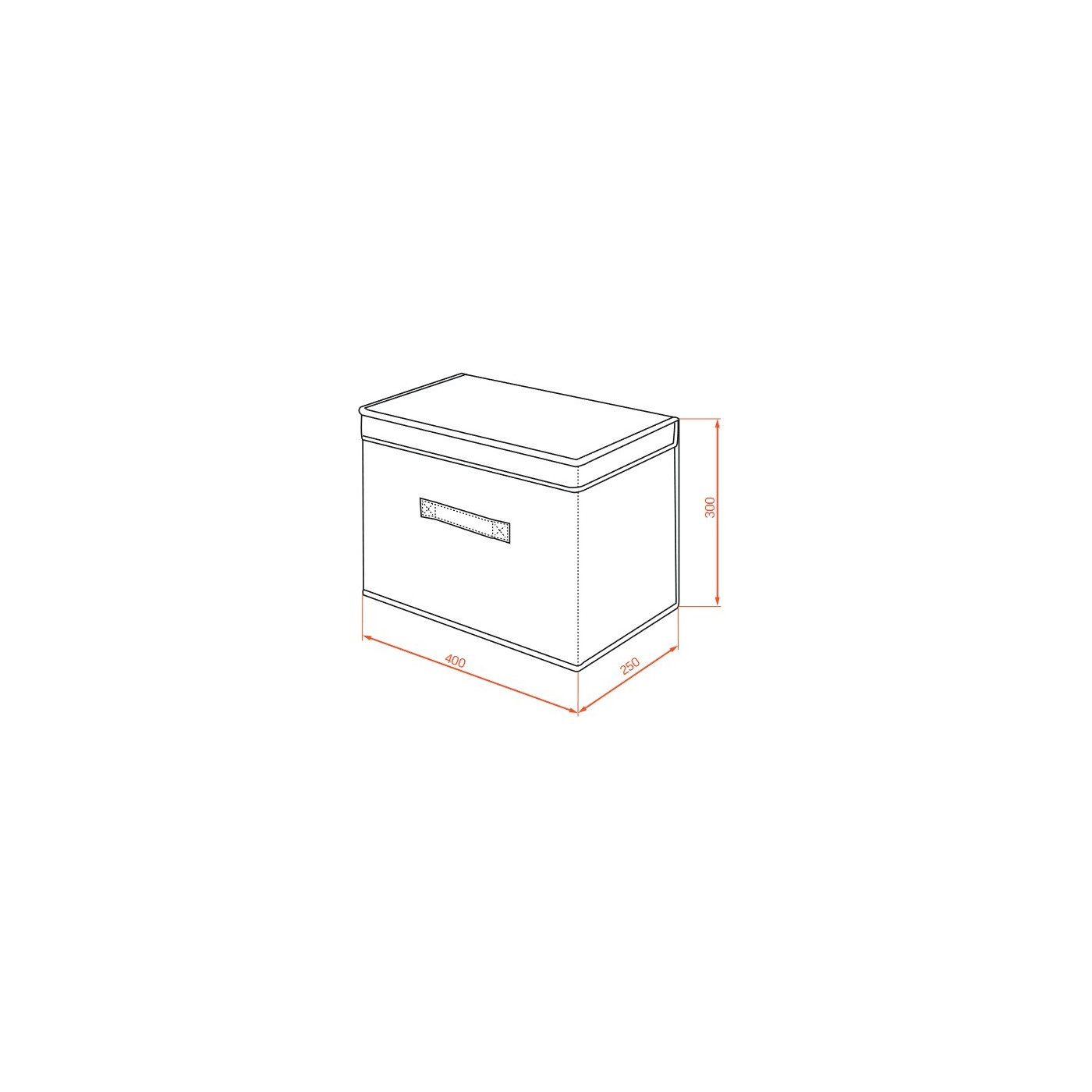 Pudełko do Przechowywania Tekstylne z Pokrywką Duże