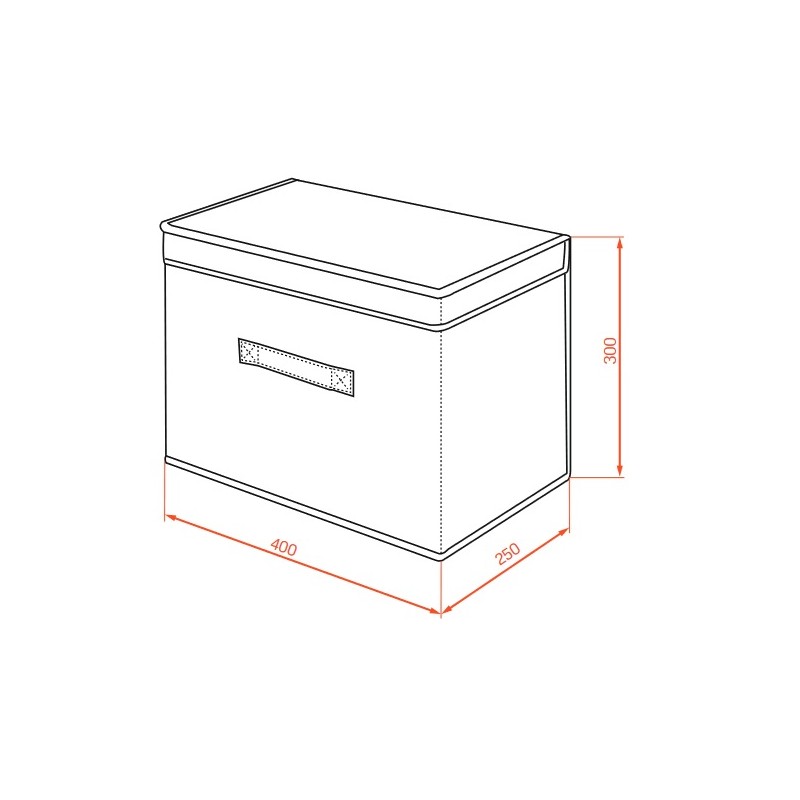 Pudełko do Przechowywania Tekstylne z Pokrywką Duże
