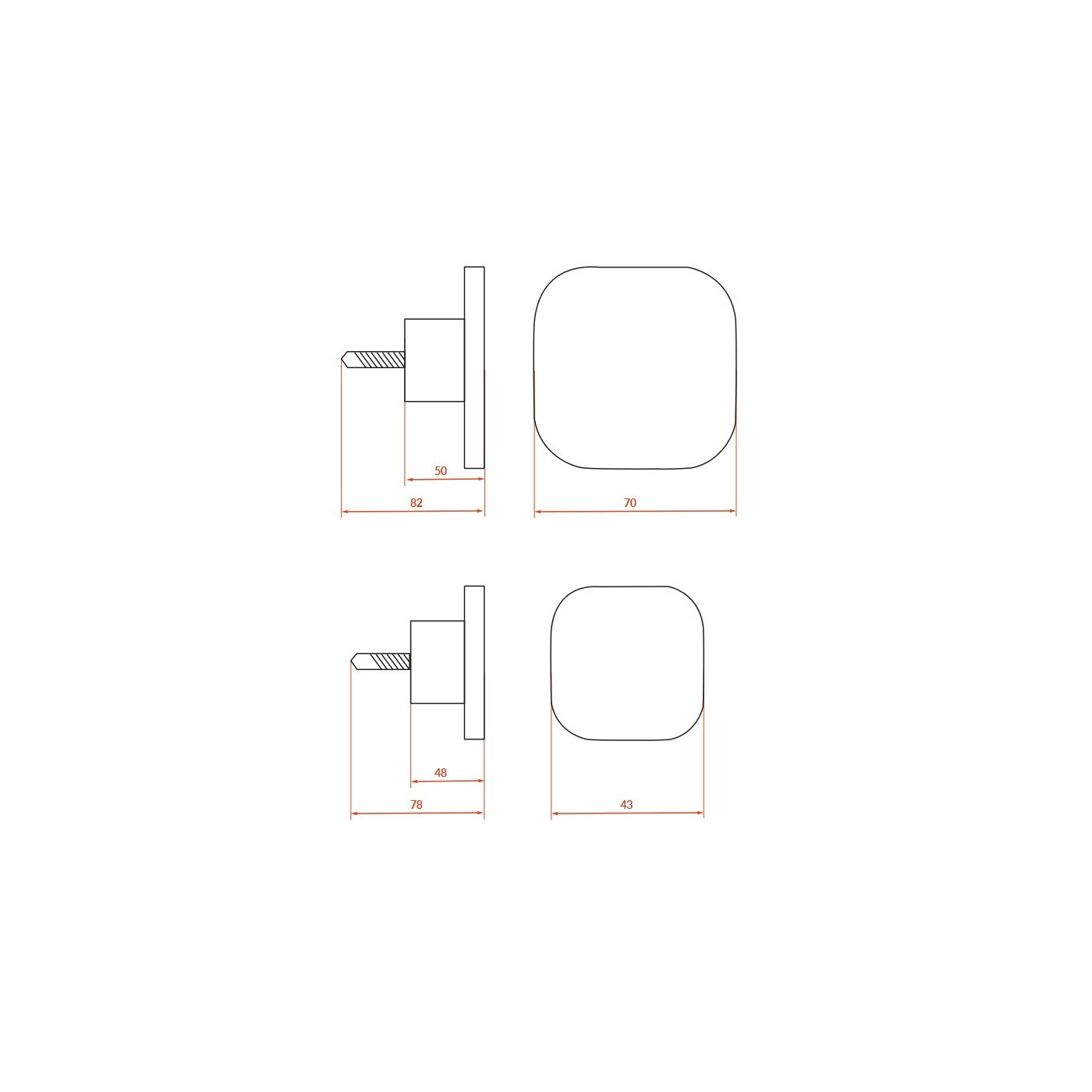 Wieszak Ścienny na Ubrania i Klucze 4 sztuki