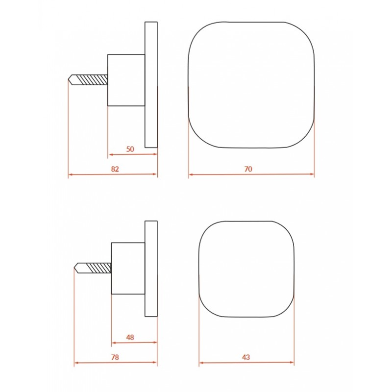 Wieszak Ścienny na Ubrania i Klucze 4 sztuki