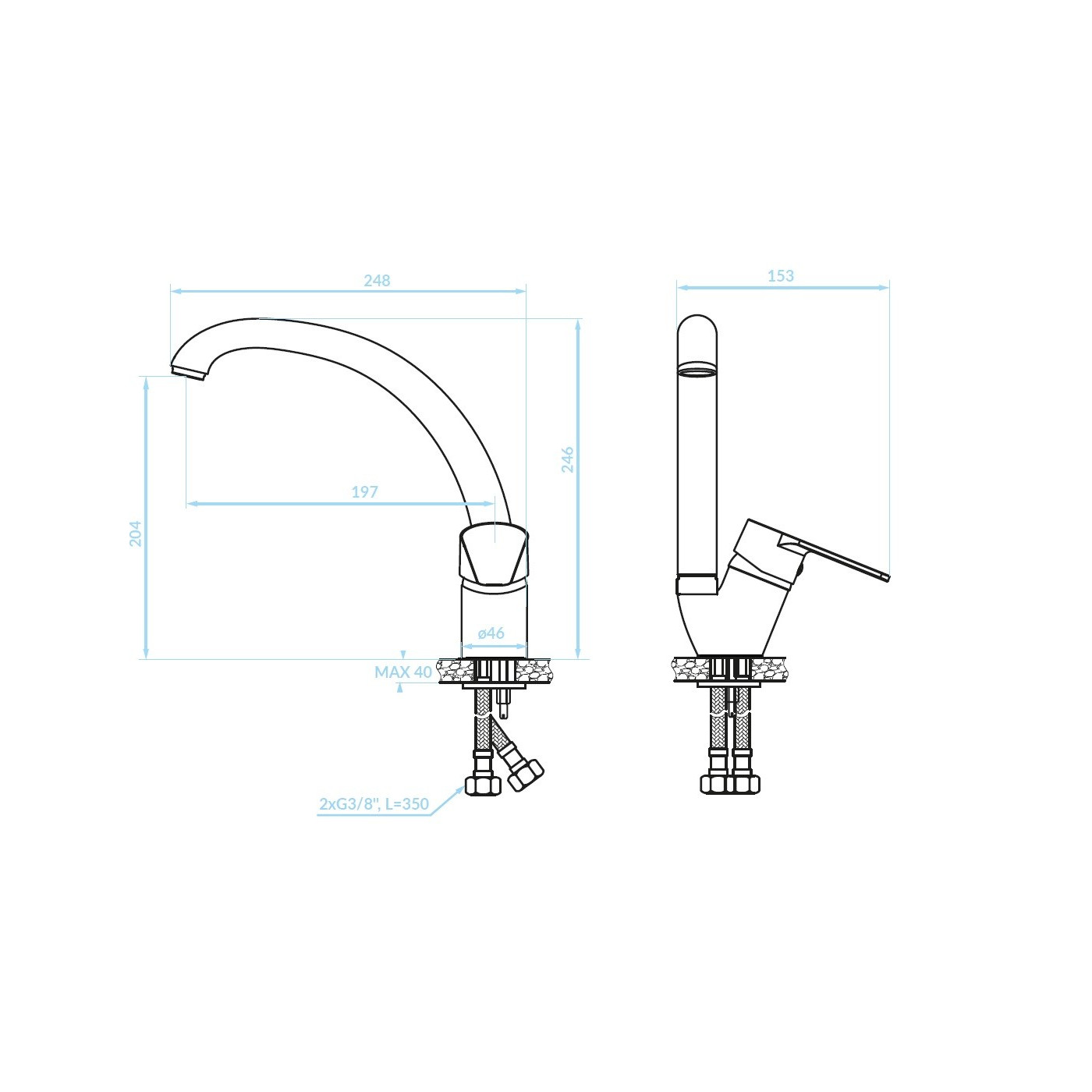 Bateria Kuchenna Stojąca LUGA Wylewka F Bateria Kuchenna Stojąca LUGA Wylewka F