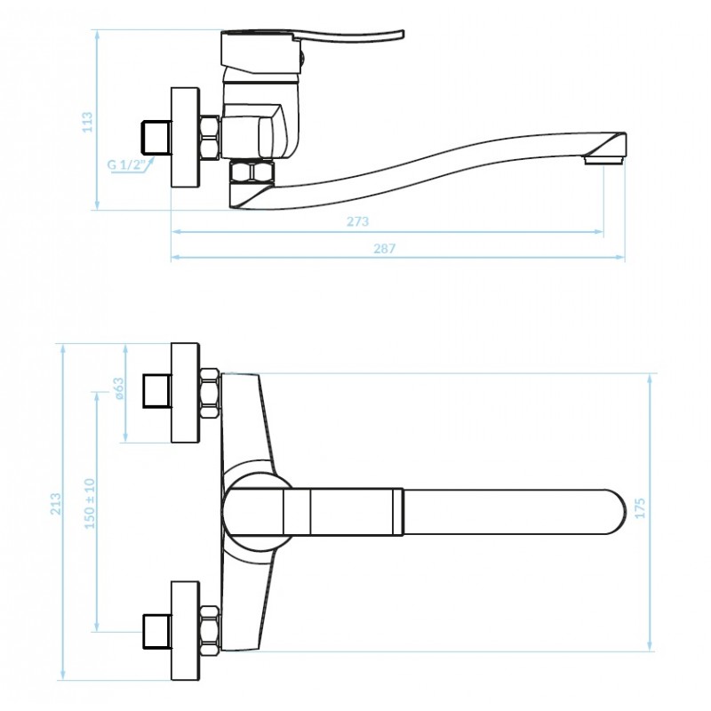 Bateria Kuchenna Ścienna MADERA Chrom Bateria Kuchenna Ścienna MADERA Chrom