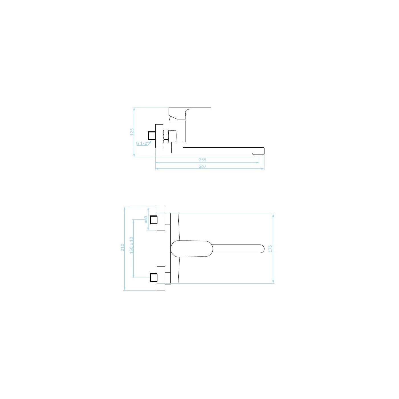 Bateria Kuchenna Ścienna PANA Inox Bateria Kuchenna Ścienna PANA Inox