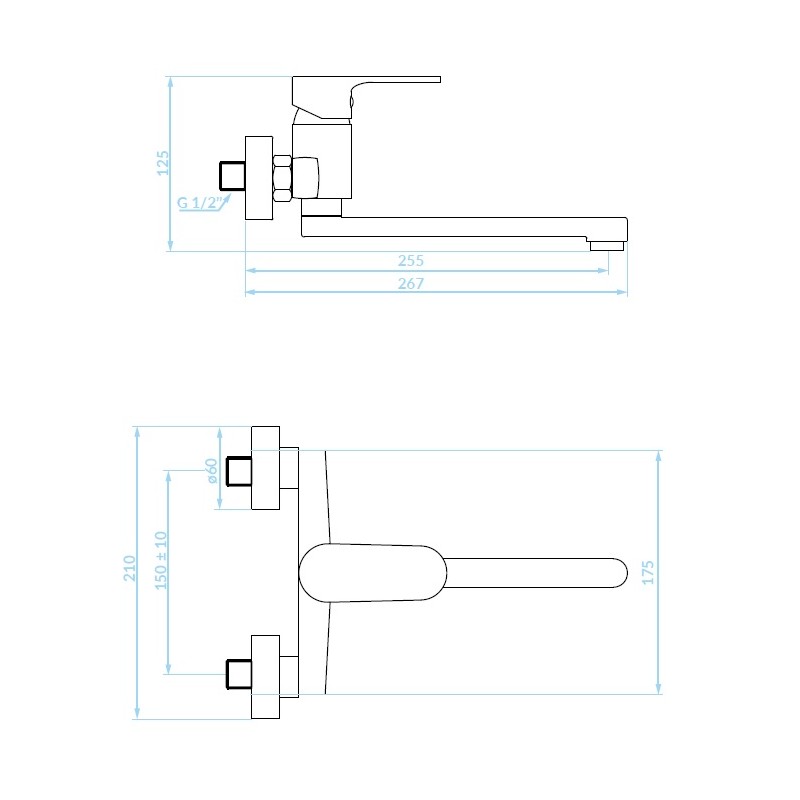 Bateria Kuchenna Ścienna PANA Inox Bateria Kuchenna Ścienna PANA Inox
