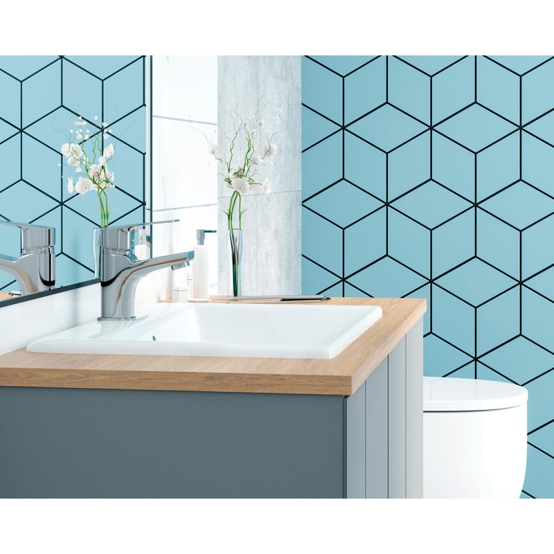 Bateria Umywalkowa Stojąca z Korkiem Borgo Bateria Umywalkowa Stojąca z Korkiem Borgo