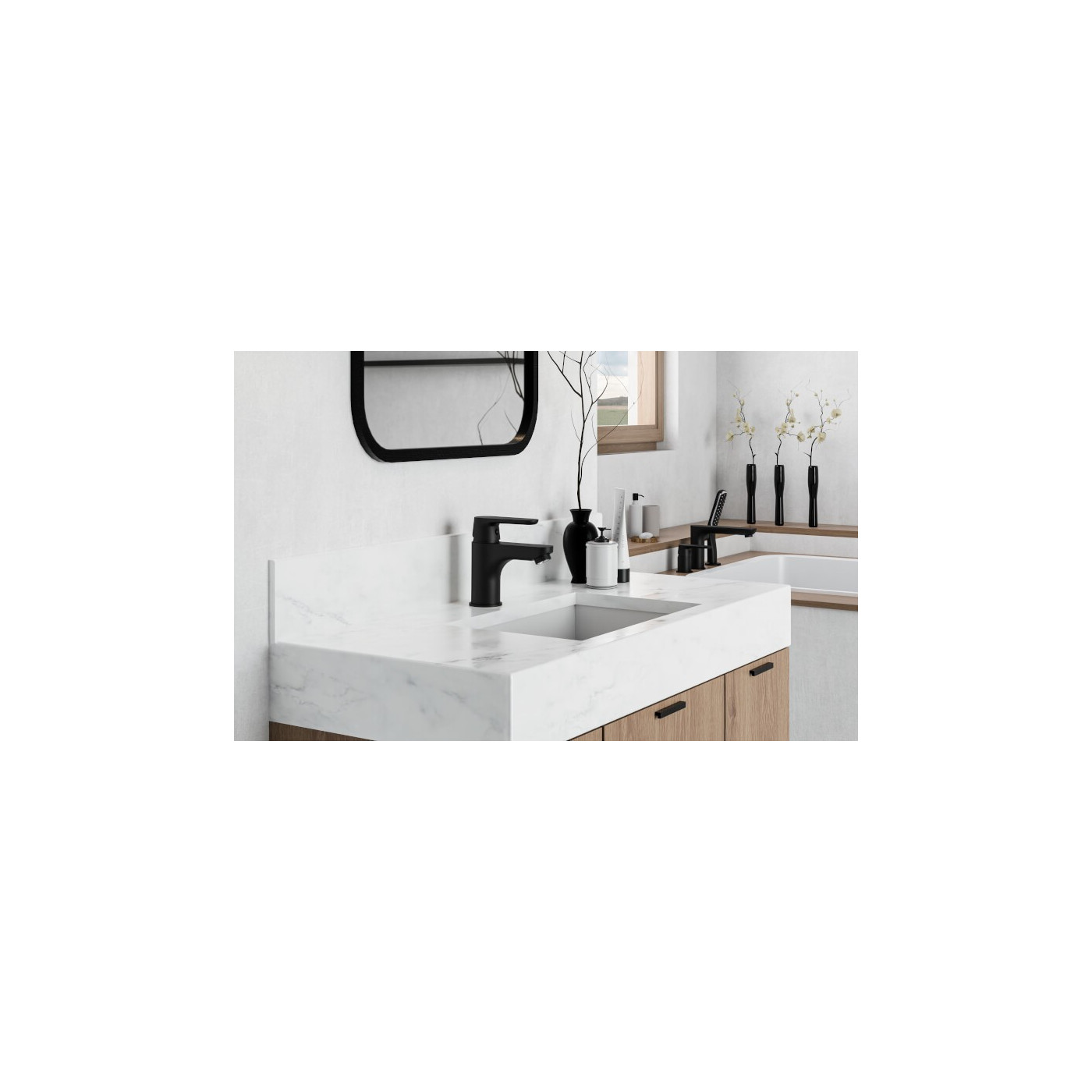 Bateria Umywalkowa Stojąca z Korkiem Dima