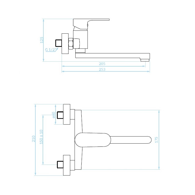 Bateria Umywalkowa Ścienna PANA Bateria Umywalkowa Ścienna PANA