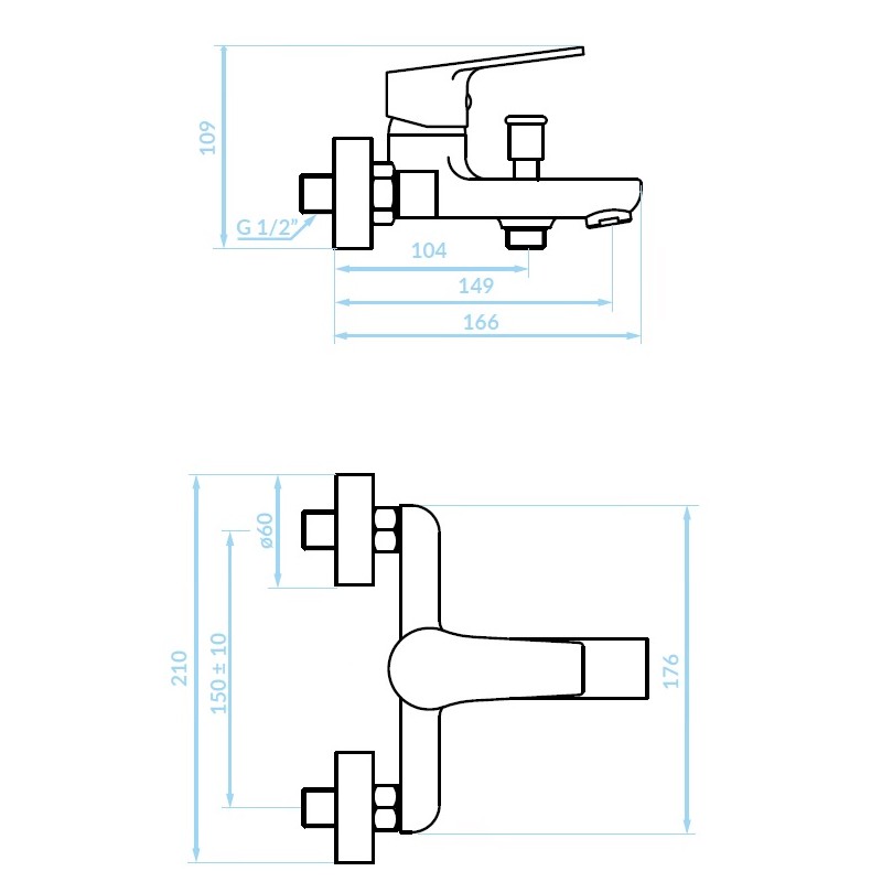 Bateria Wannowa Ścienna Borgo Bateria Wannowa Ścienna Borgo