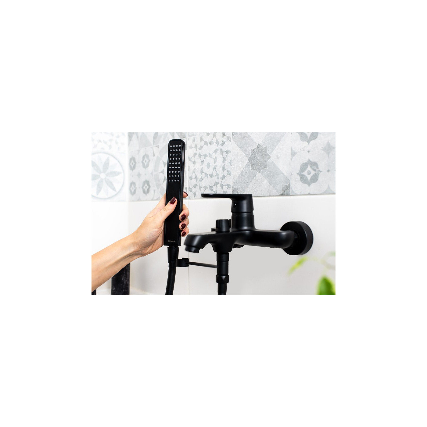 Bateria Wannowa Ścienna Dima Czarna Bateria Wannowa Ścienna Dima Czarna