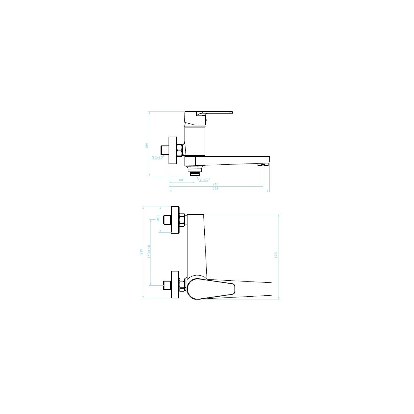 Bateria Wannowo Prysznicowa z Ruchomą Wylewką LUGA