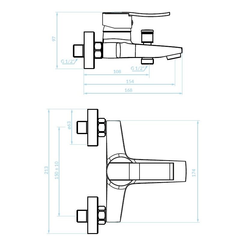 Bateria Wannowo Prysznicowa Madera Chrom Bateria Wannowo Prysznicowa Madera Chrom