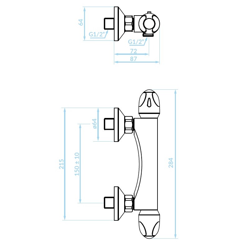 Bateria Natryskowa Termostatyczna Mer Rouge