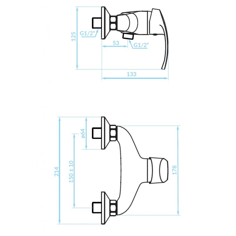 Bateria Natryskowa Kakadu Biała Bateria Natryskowa Kakadu Biała