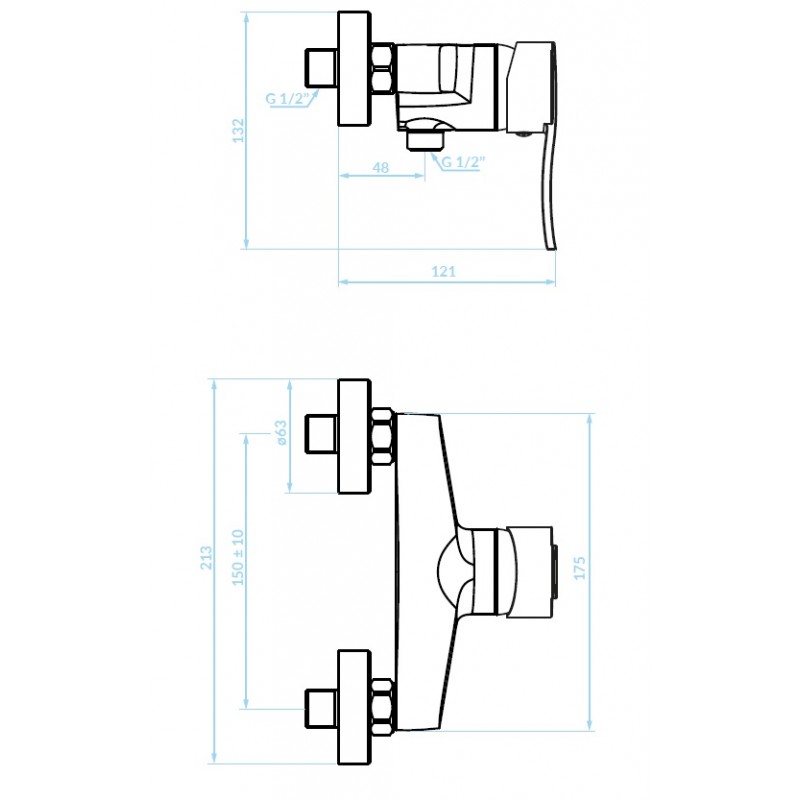 Bateria Natryskowa Madera Chrom Bateria Natryskowa Madera Chrom