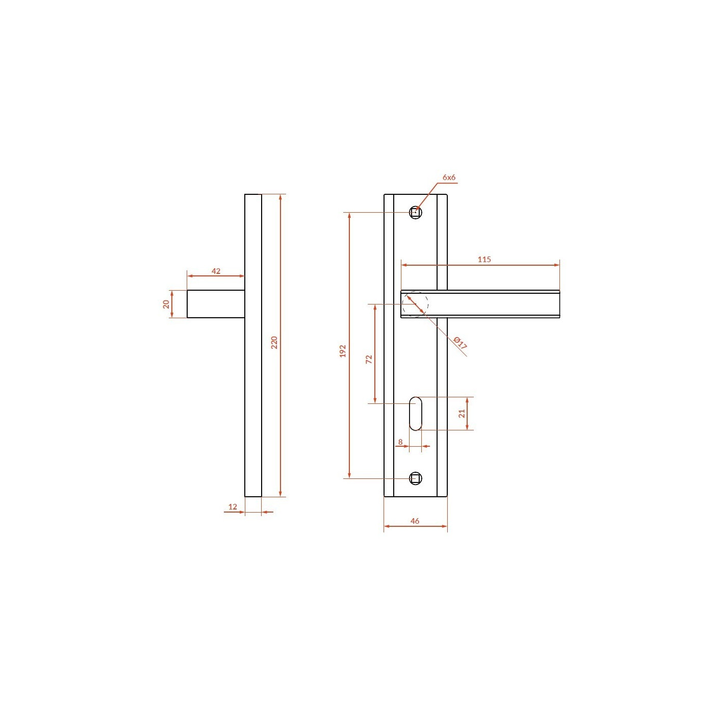 Klamka na Długim Szyldzie Klucz Aria Patyna