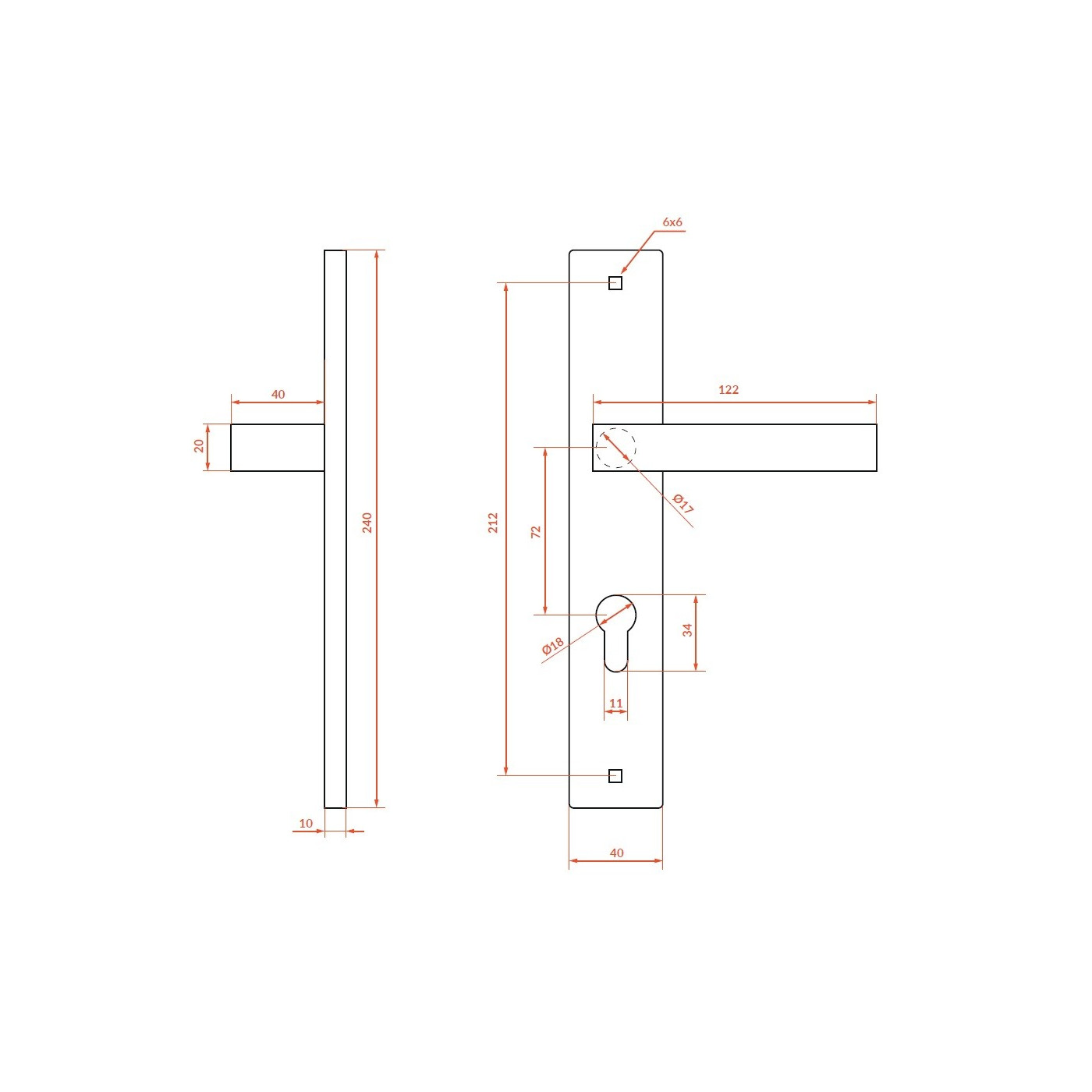 Klamka na Długim Szyldzie Rando Czarna