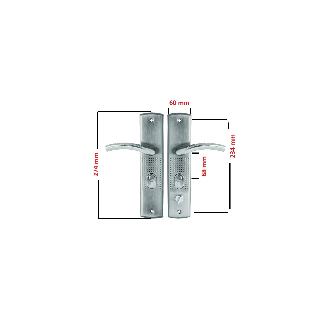 Klamka Zewnętrzna Chińskie Drzwi FRIDA Lewa