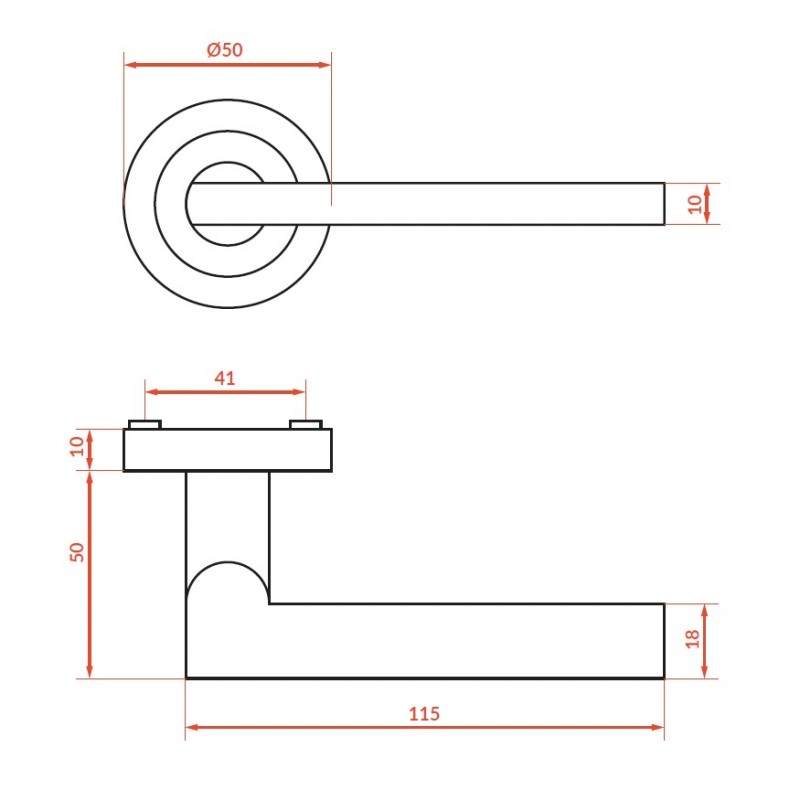 Klamka Wewnętrzna ADA Satyna