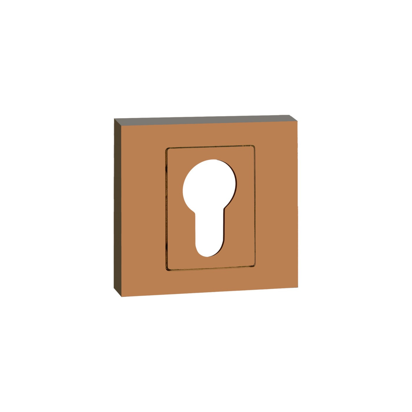 Szyld Krótki Kwadratowy Wkładka Różowe Złoto