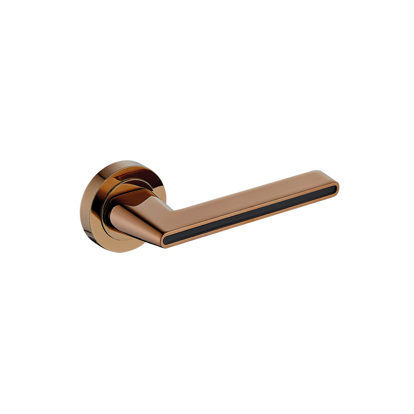 Klamka Wewnętrzna ELIKA Czarna / Różowe złoto