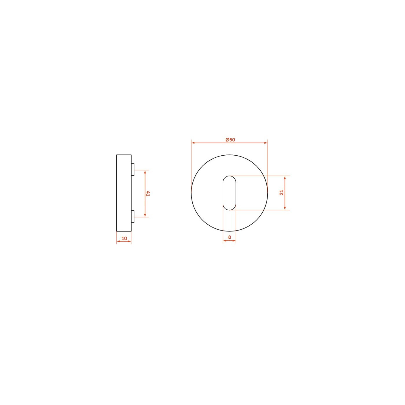 Szyld Okrągły Rozeta Klucz Różowe Złoto Elika