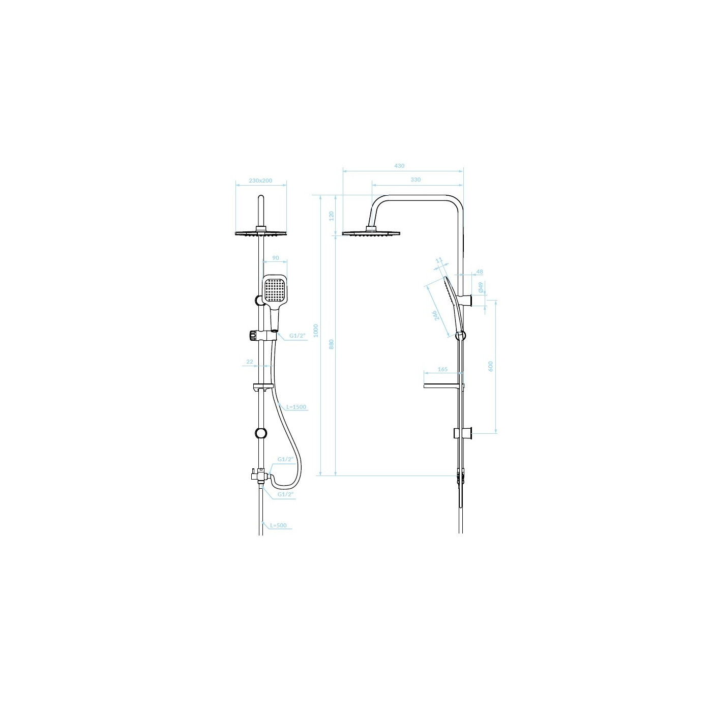 Kolumna Natryskowa Borgo Chrom Kolumna Natryskowa Borgo Chrom