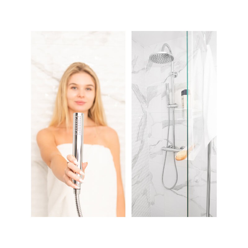 Kolumna Natryskowa z Baterią Termostatyczną CARA Chrom