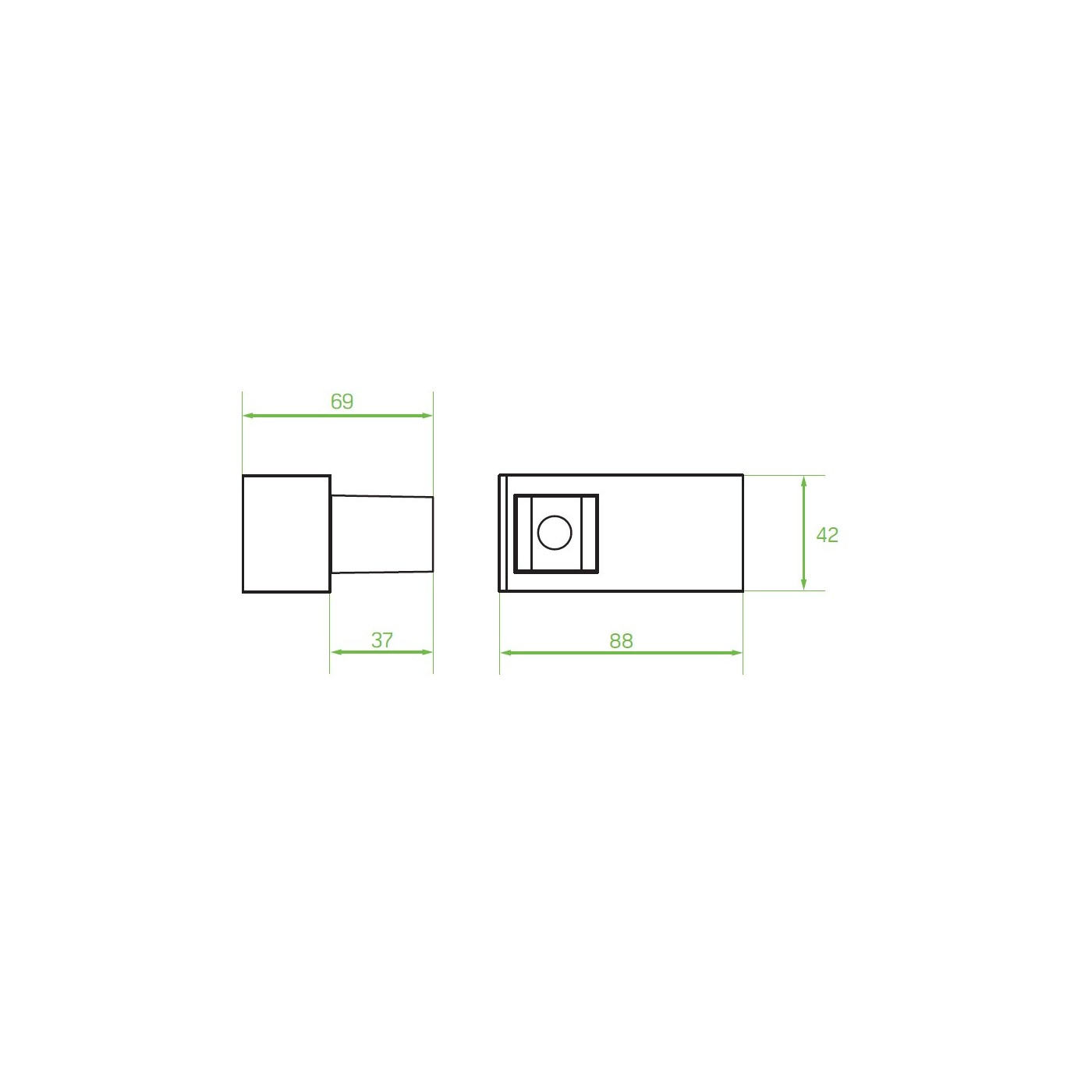 Uchwyt do Słuchawki Natryskowej Chrom KVADRATO