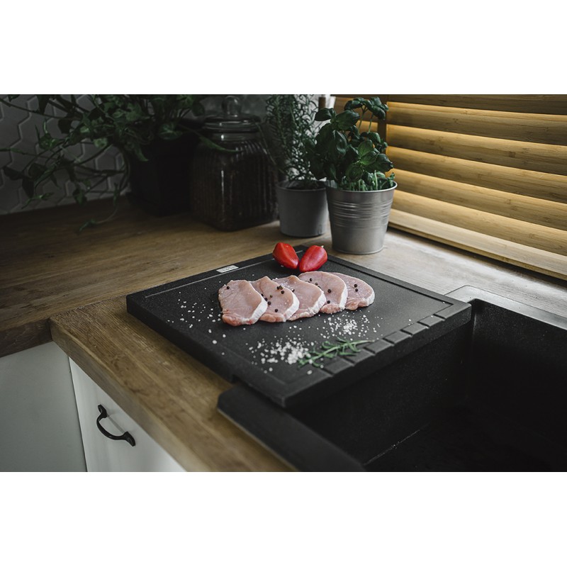 Ociekacz Granitowy Deska Granitowa Halvo Czarna Ociekacz Granitowy Deska Granitowa Halvo Czarna