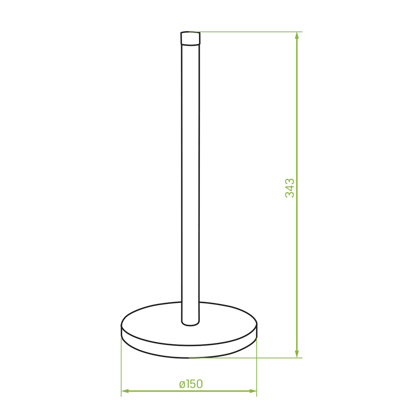 Stojak na ręcznik Papierowy OSLO Czarny Stojak na ręcznik Papierowy OSLO Czarny