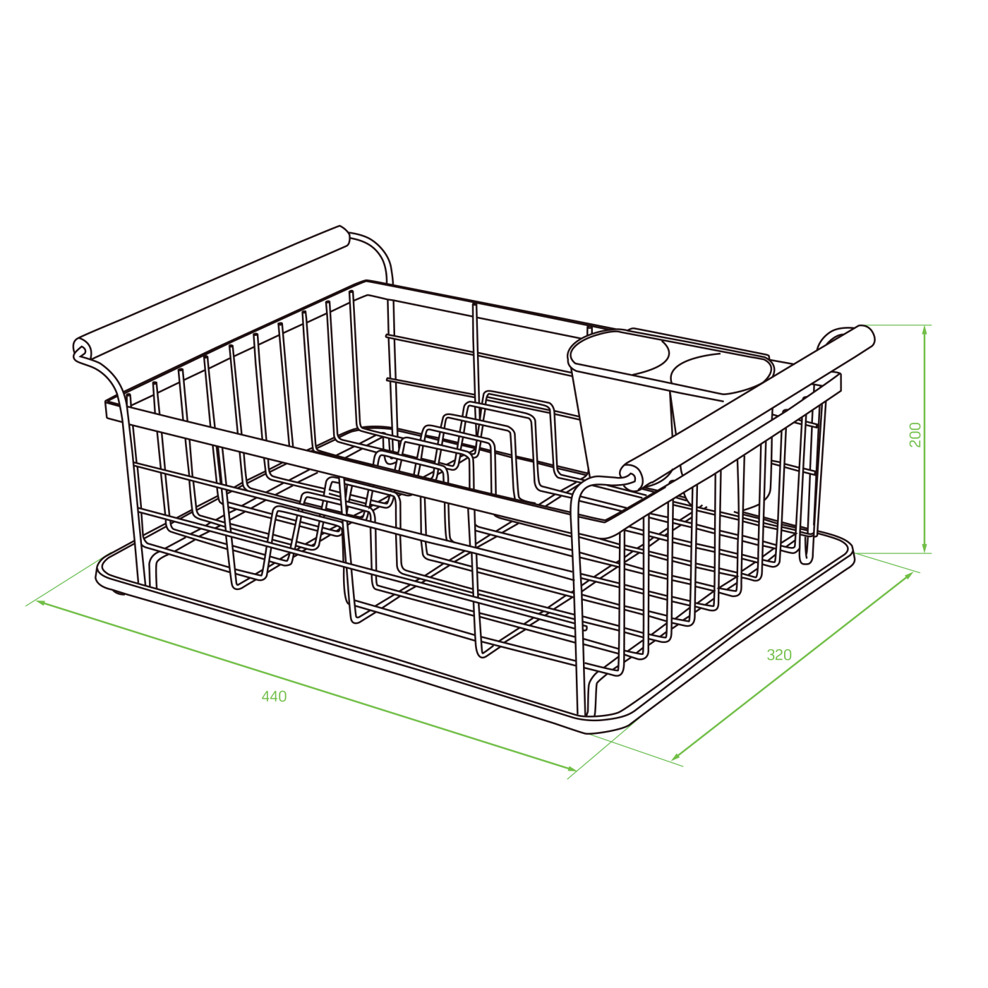 Suszarka do Naczyń Ociekacz Czarna OSLO Suszarka do Naczyń Ociekacz Czarna OSLO