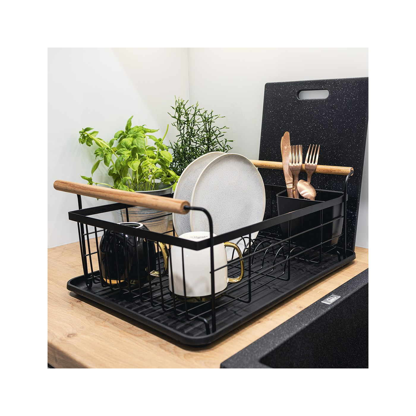 Suszarka do Naczyń Ociekacz Czarna OSLO Suszarka do Naczyń Ociekacz Czarna OSLO