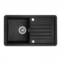 Zlewozmywak Granitowy Jednokomorowy Czarny LUZON