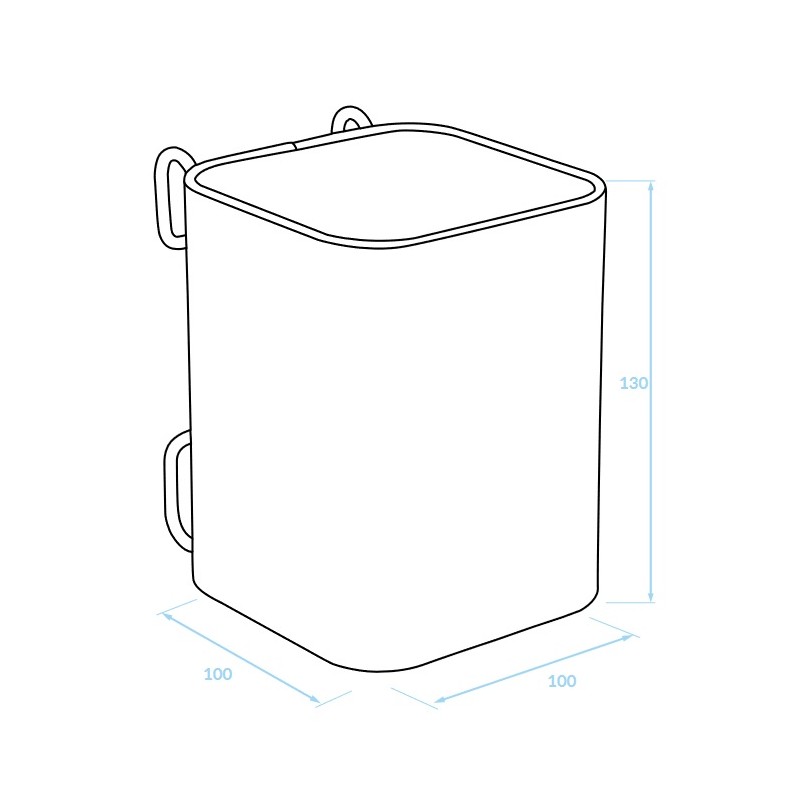 Pojemnik na Reling do Kuchni Biały Mat