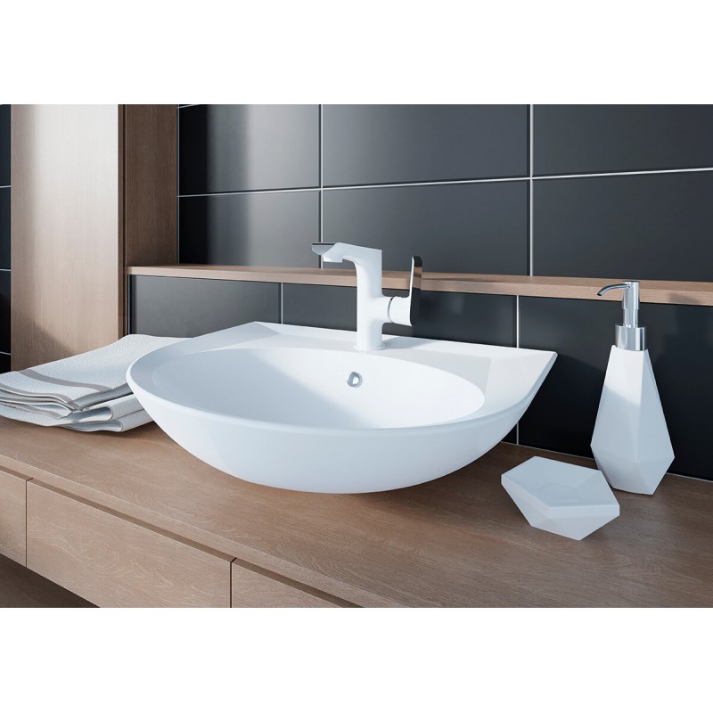 Bateria Umywalkowa Stojąca Biała Alea Bateria Umywalkowa Stojąca Biała Alea