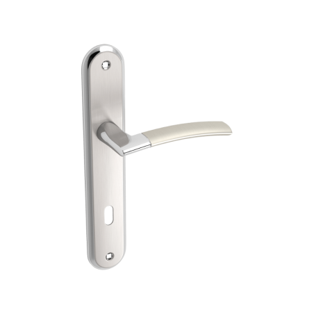 Klamka na Długim Szyldzie LUXOR Satyna 72 mm