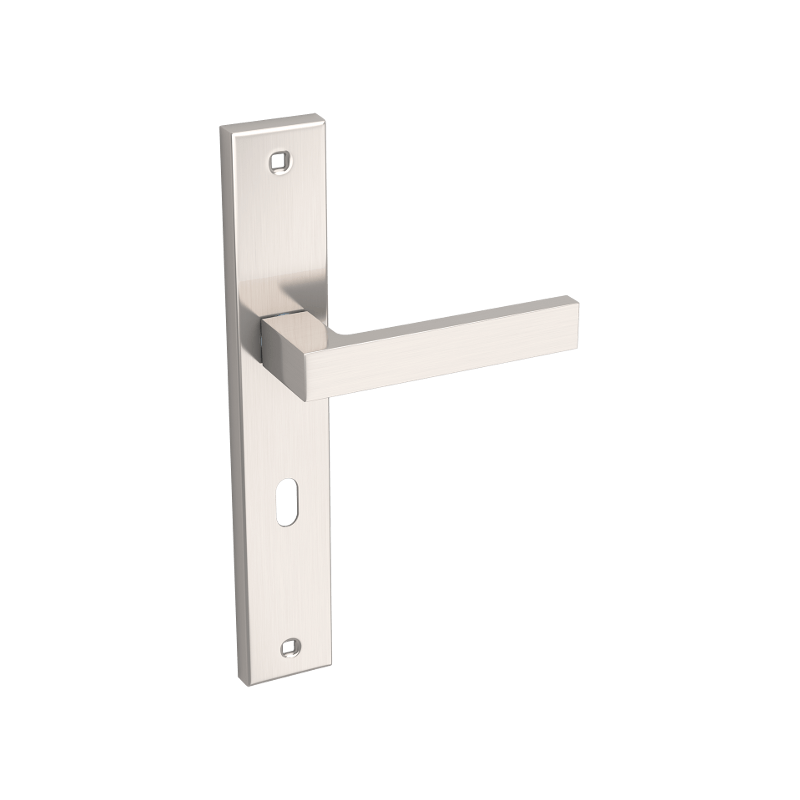 Klamka na Długim Szyldzie QUBIK Satyna 72 mm