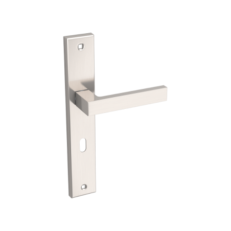 Klamka na Długim Szyldzie QUBIK Satyna 72 mm