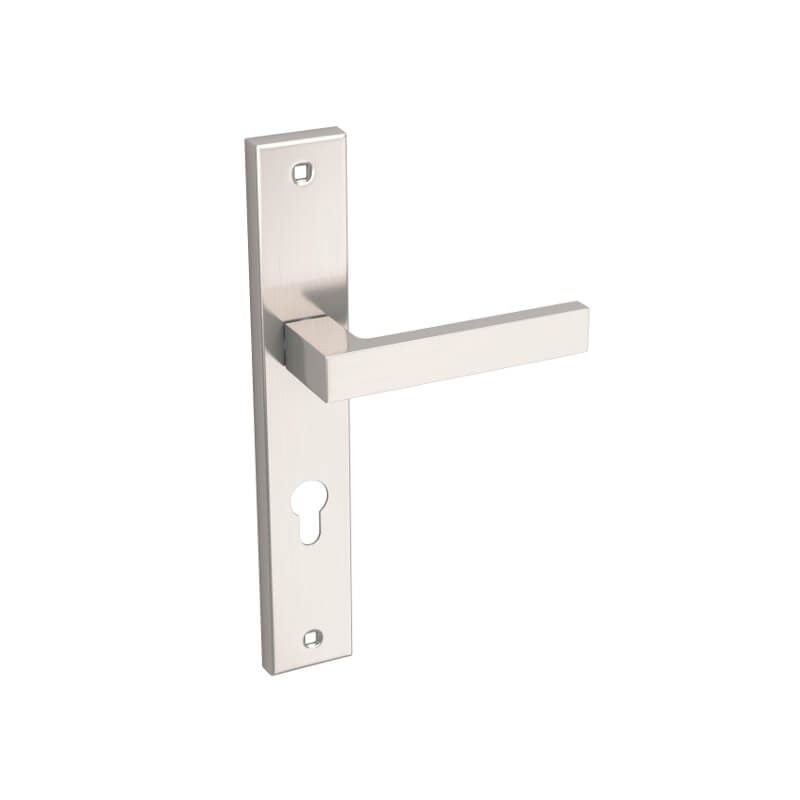 Klamka na Długim Szyldzie QUBIK Satyna 72 mm